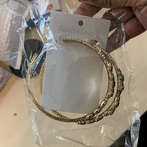Gemstone Hoop Earrings.